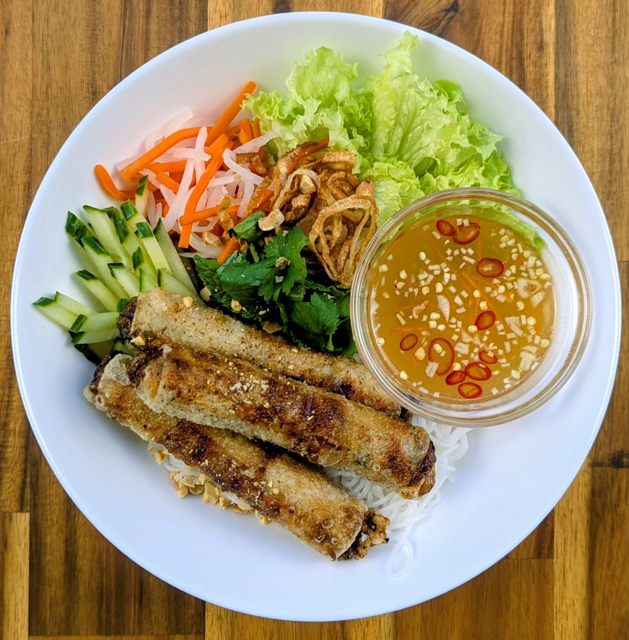 Vietnamese Spring Roll Noodle Bowl