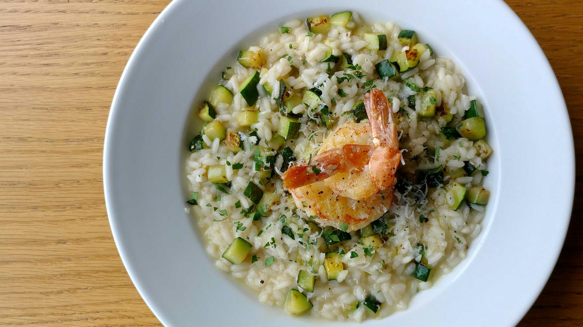 Zucchini Shrimp Risotto