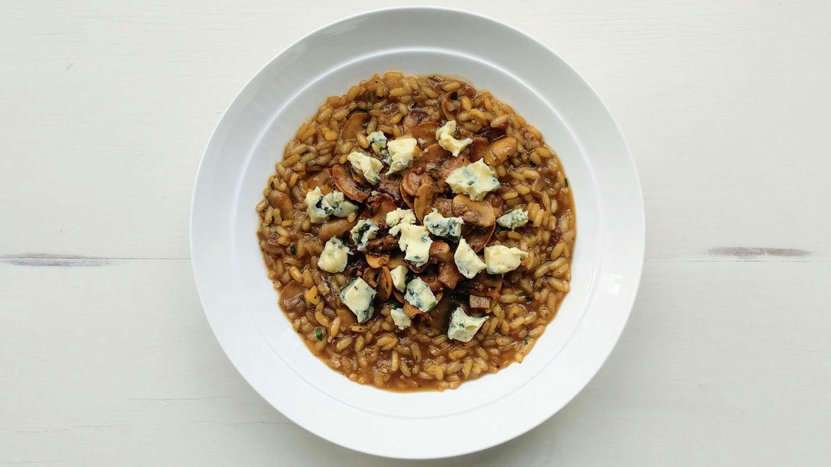 Mushroom Blue Cheese Risotto